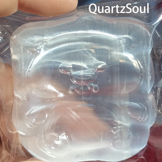  Natural bear selenite crystal figurine for wholesale crystal suppliers