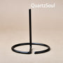 Premium Black Display Stand for Amethyst Clusters and Raw Mineral Specimens