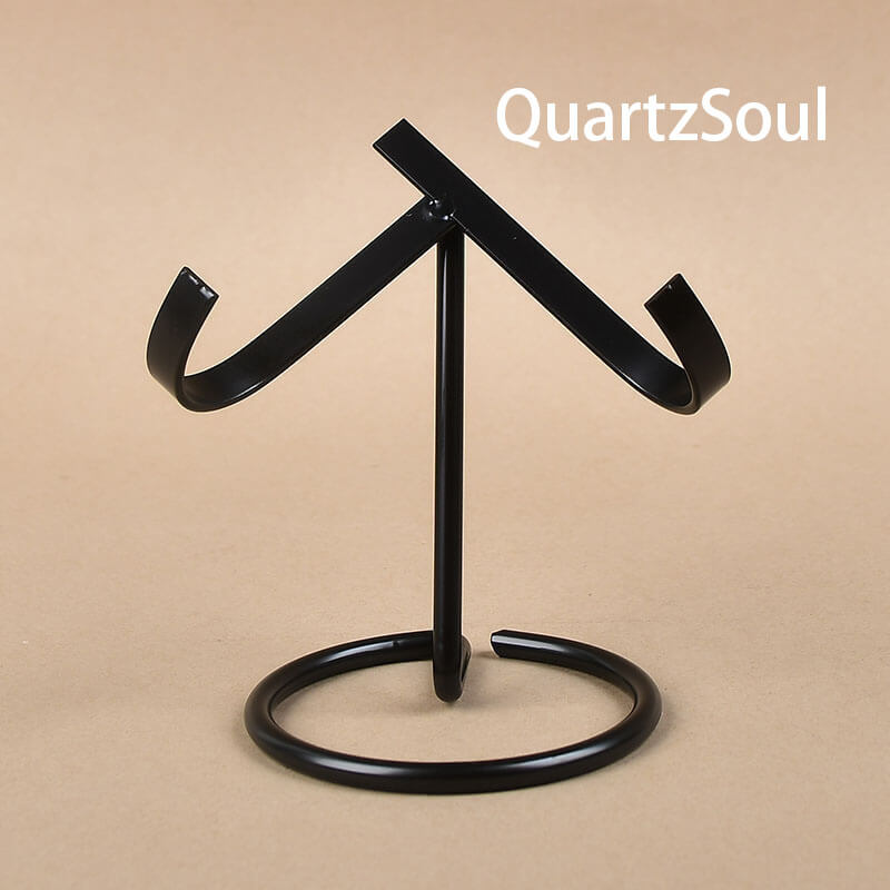Black Crystal Ball Display Stand for Quartz Spheres and Gemstones