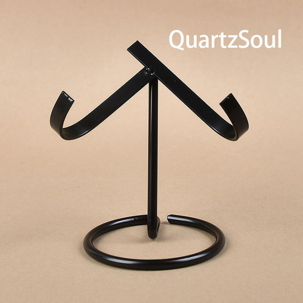 Black Crystal Ball Display Stand for Quartz Spheres and Gemstones