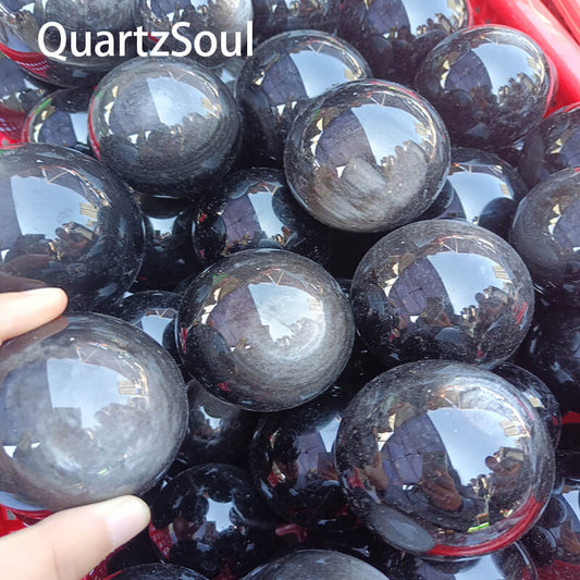Premium black obsidian spheres for crystal wholesale suppliers