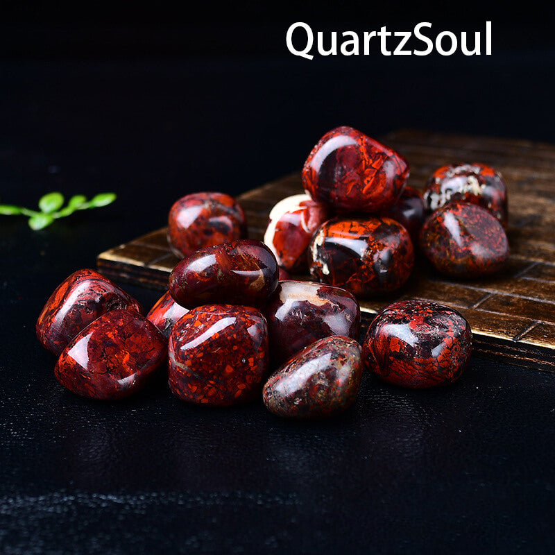 Bloodstone Tumbled Crystals - Natural Healing Gemstones