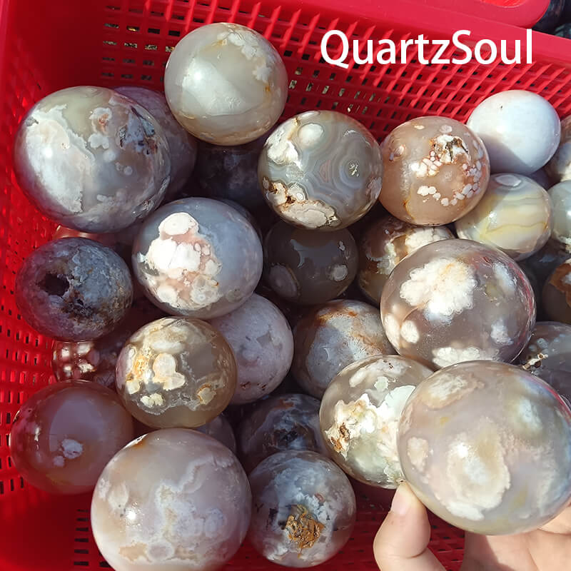 Premium Blossoms Agate Sphere Wholesale Crystal Supply