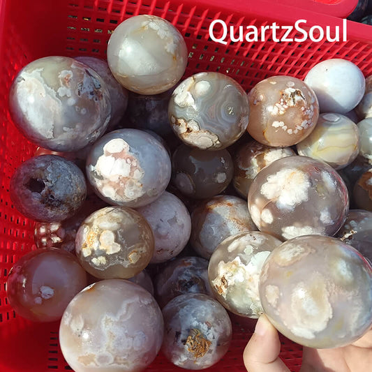 Premium Blossoms Agate Sphere Wholesale Crystal Supply