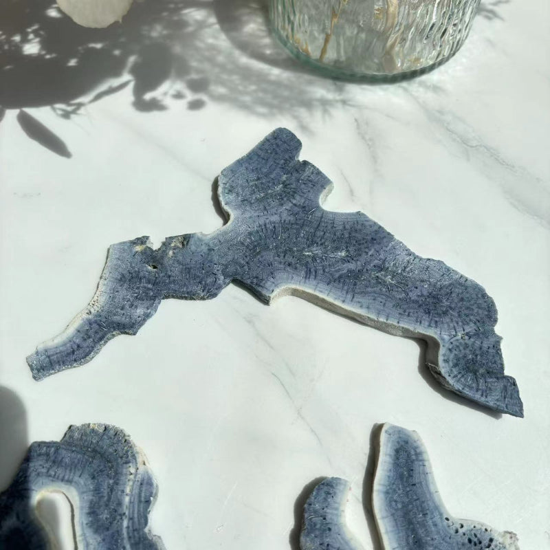 Natural Blue Coral Jade Freeform Wholesale Crystal Healing Stone