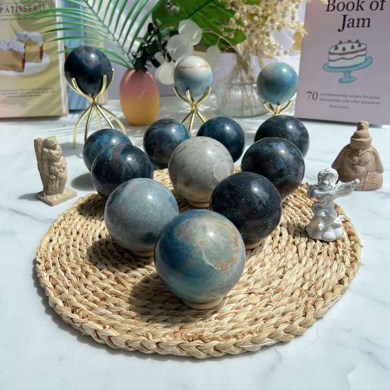 Blue-Green Trolleite Crystal Sphere Premium Quality