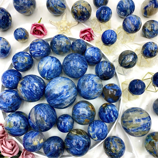 Premium Blue Kyanite Sphere Wholesale Crystal Healing Stone