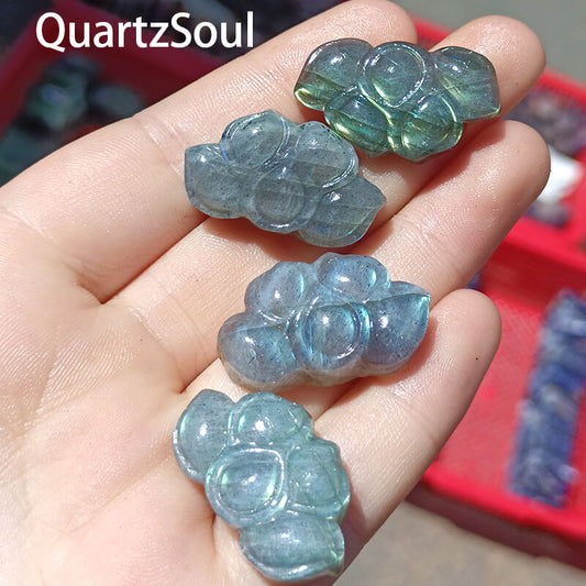 Blue Labradorite Crystal Cloud Carving with Vibrant Flash Wholesale