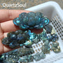 Carved blue flash labradorite lotus flower crystal wholesale