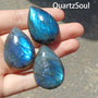 Natural Blue Flash Labradorite Water Drop Shaped Crystal Wholesale