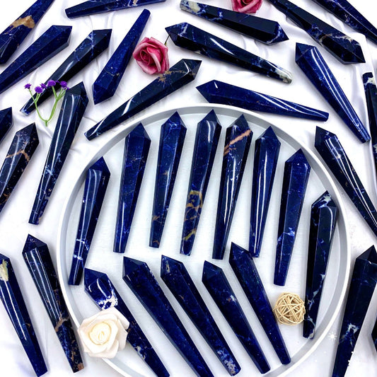 Natural Blue Sodalite Crystal Scepter for Healing and Meditation Wholesale
