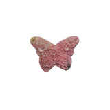 Elegant butterfly shaped rhodonite crystal carving with natural pink and black patterns for healing