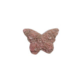 Natural pink rhodonite butterfly carving with black inclusions for crystal healing collection