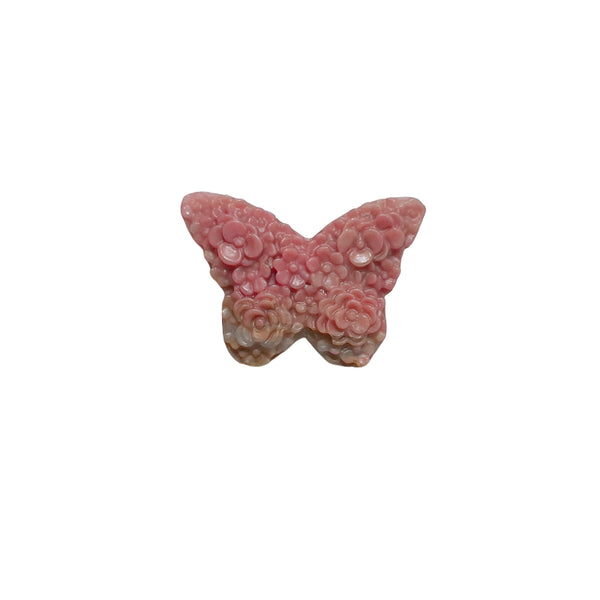 Natural Rhodonite Butterfly Carving Pink Crystal Healing Stone Wholesale