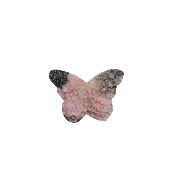 Natural Rhodonite Butterfly Carving In Sunlight Wholesale