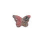 Beautiful pink butterfly rhodonite crystal carving with natural matrix patterns