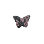 Natural pink rhodonite butterfly carving with black matrix patterns for healing and emotional balance