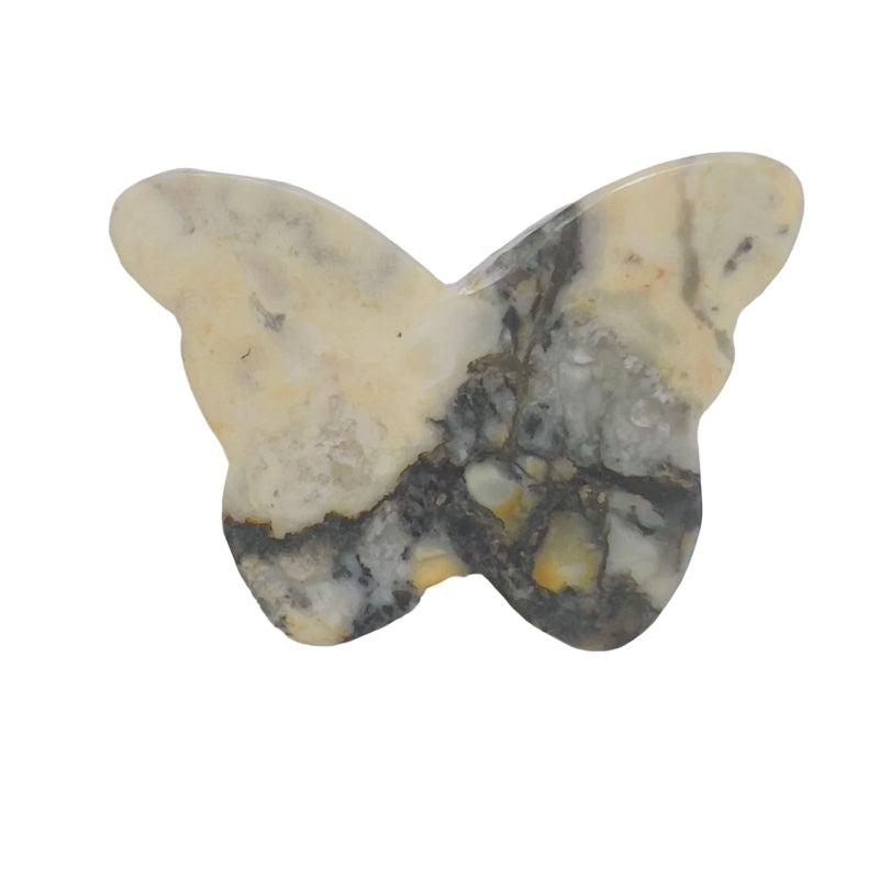  Rhodonite Butterfly Crystal Size Reference with Natural Stone Patterns and Texture