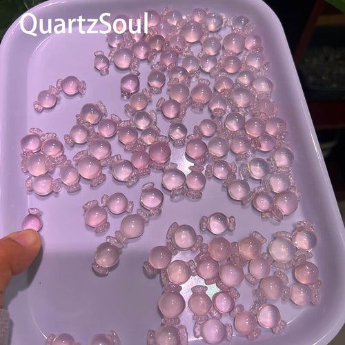 Pink Candy Shaped Rose Quartz Crystals Wholesale Bulk Supply