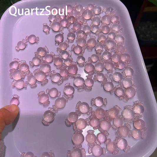 Pink Candy Shaped Rose Quartz Crystals Wholesale Bulk Supply