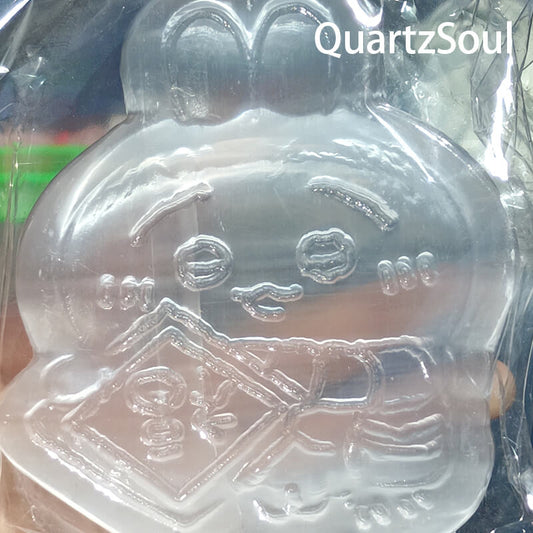 Cartoon Cat Selenite Crystal Carving Wholesale