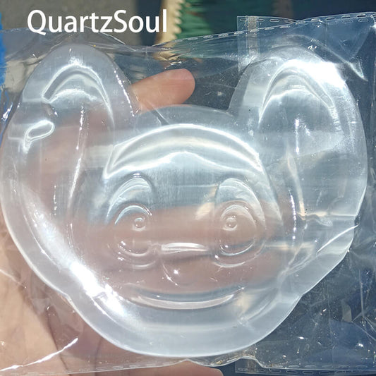 Hand-carved selenite crystal cat figurine wholesale crystal carving