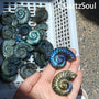 Blue flash labradorite carved snail crystal wholesale specimen