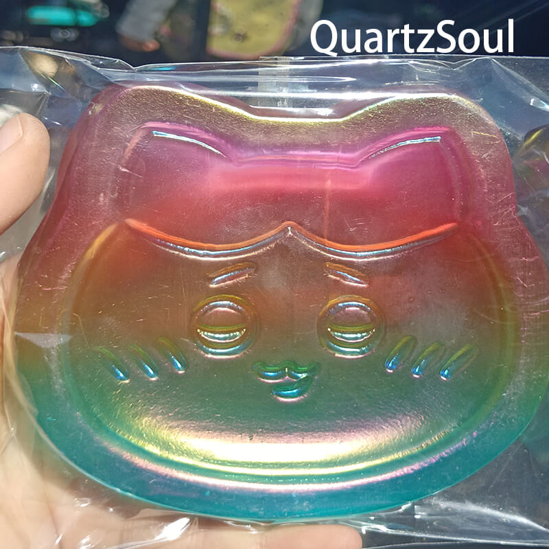 Rainbow cat selenite crystal wholesale for crystal shops