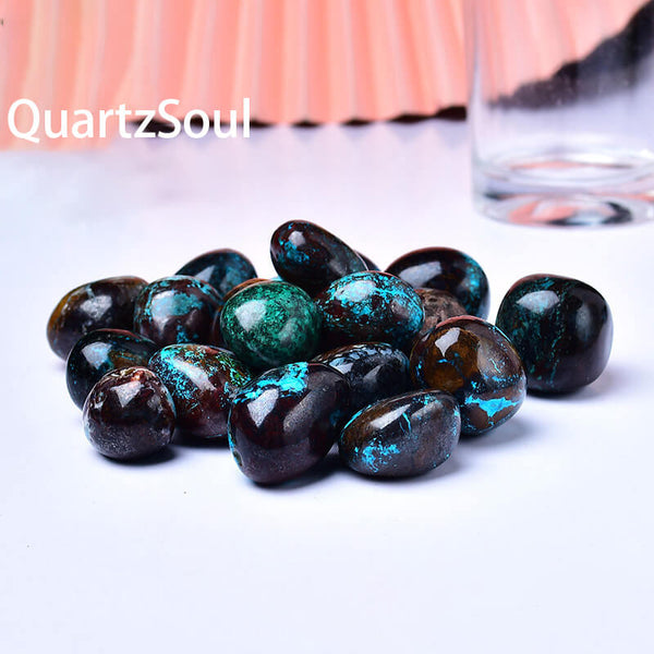 Natural Chrysocolla Tumbled Stones Healing Crystal Gemstone
