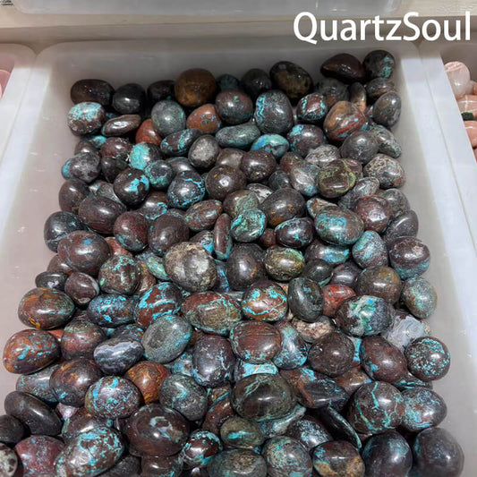 Premium Chrysocolla Tumbles for Wholesale Crystal Supply