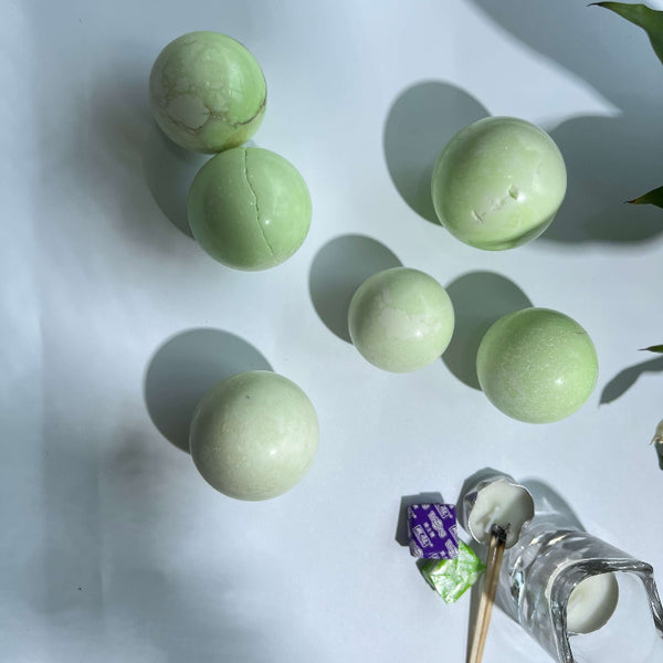 Various Chrysoprase Crystal Spheres Wholesale Bulk Supply