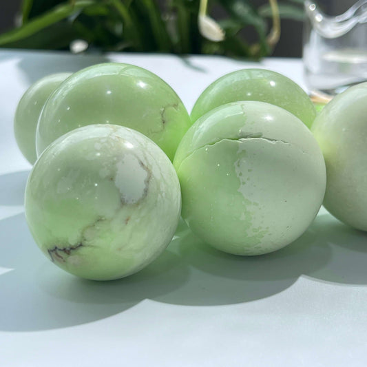 Premium Chrysoprase Sphere Wholesale Crystal for Healing Practice
