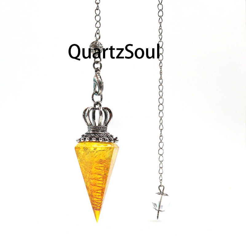 Citrine Crystal Pendulum for Abundance and Manifestation