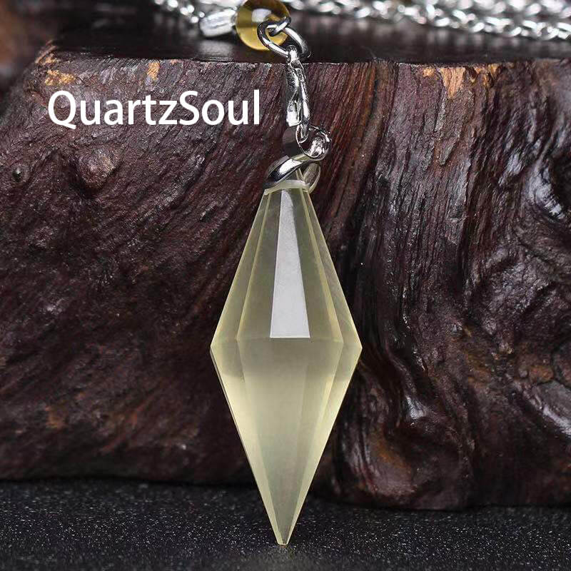 Diamond-Shaped Citrine Divination Pendulum