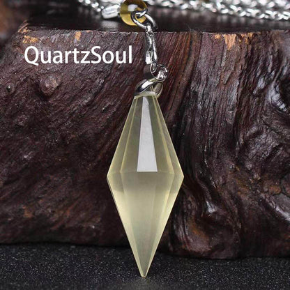 Diamond-Shaped Citrine Divination Pendulum