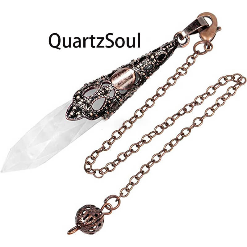 Clear Quartz Crystal Pendulum for Spiritual Guidance and Dowsing