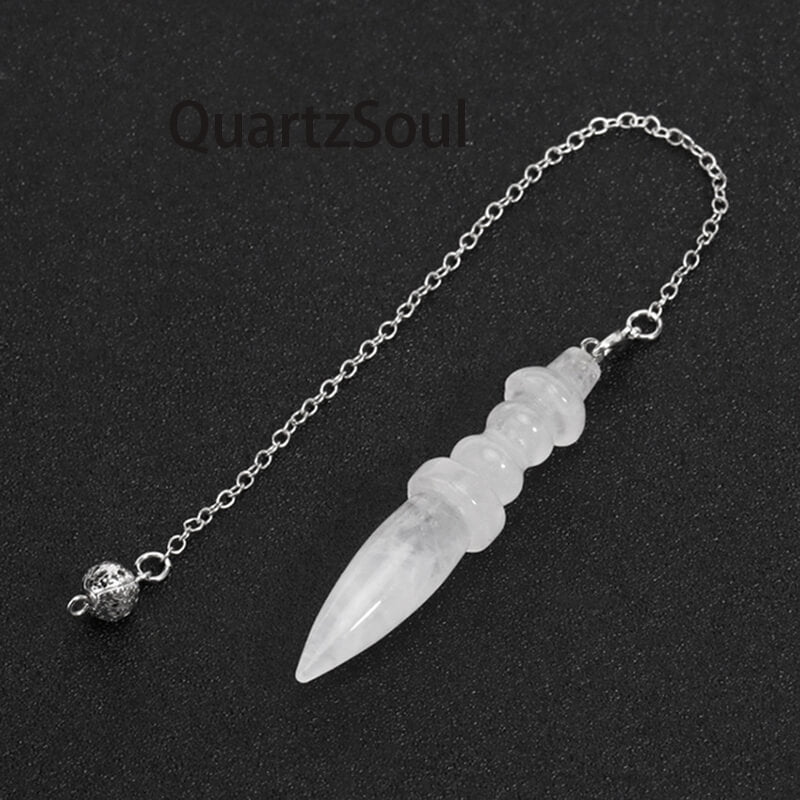 Clear Quartz Crystal Pendulum for Enhanced Intuition