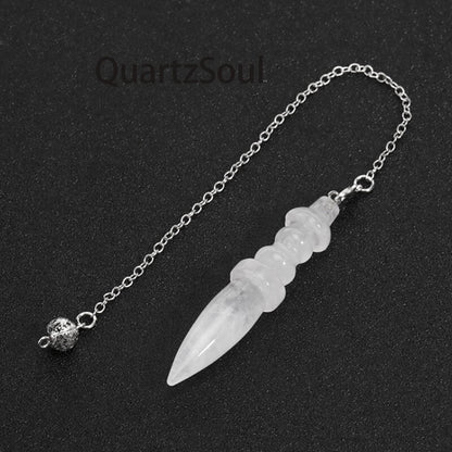 Clear Quartz Crystal Pendulum for Enhanced Intuition