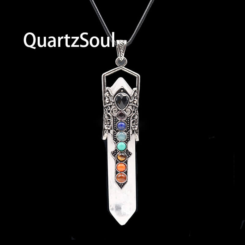 Clear Quartz Crystal Pendulum for Spiritual Guidance and Energy Work