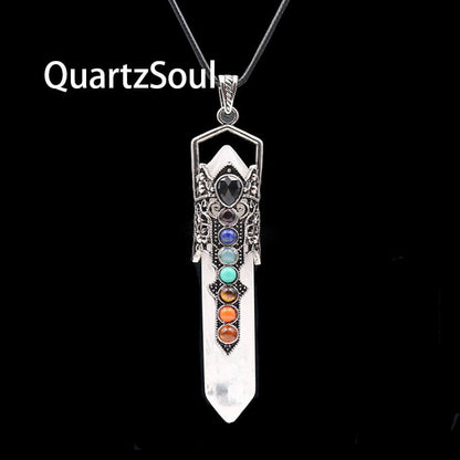 Clear Quartz Crystal Pendulum for Spiritual Guidance and Energy Work