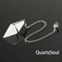 Clear Quartz faceted crystal pendulum for clarity and amplified energy work