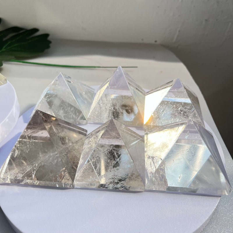 Premium wholesale clear quartz pyramid for bulk purchase