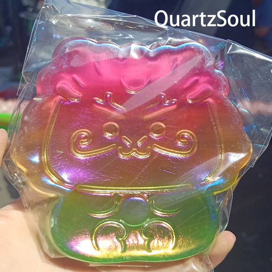 Vibrant rainbow lion selenite crystal for wholesale crystal suppliers