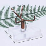 Small copper crystal ball display stand with clear acrylic base perfect for spheres