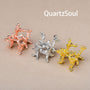 Elegant coral branch crystal display stands in rose gold, silver, and gold finishes