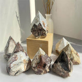 Natural Color Variations in Wholesale Crazy Lace Agate Points