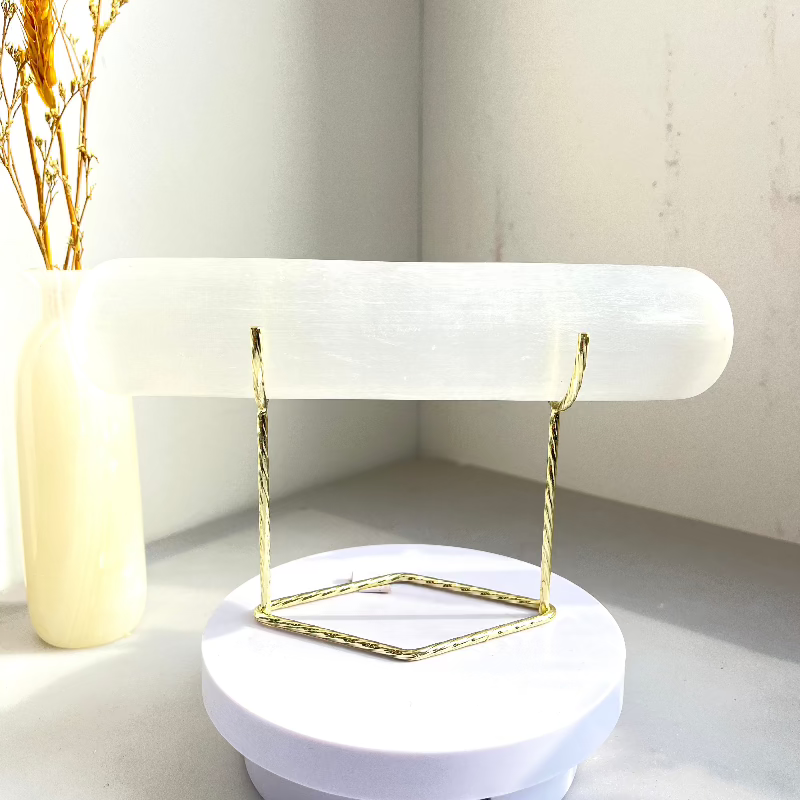 Gold crystal ball holder stand with decorative design