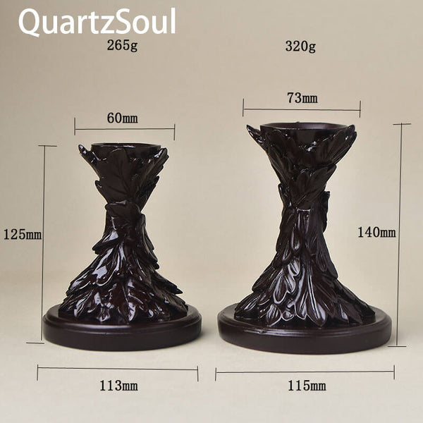 Crystal sphere stands in two sizes with leaf pattern design for display