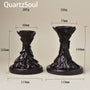Crystal sphere stands in two sizes with leaf pattern design for display