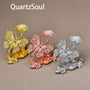 Decorative butterfly crystal display stands in gold, rose gold, and silver finishes